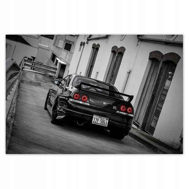 Fototapety 104x70 Černá Nissan Gtr