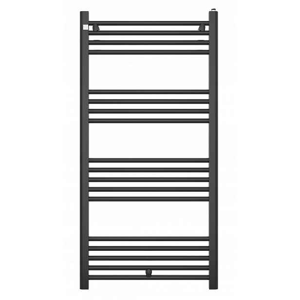 Koupelnový Radiátor 60/120 cm Černý Žebříkový Moderní Puerto