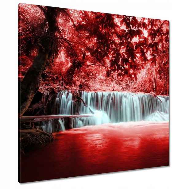 Obrazy 80x80 Červený vodopád Kaskáda
