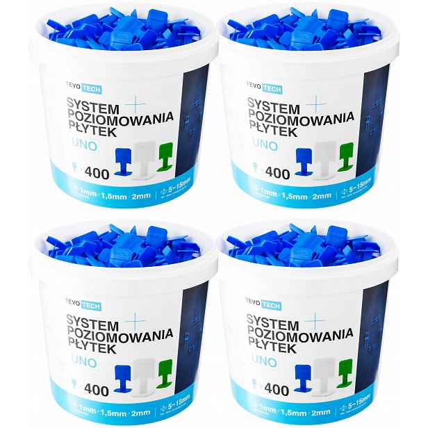 Systém Vyrovnávání Dlaždic Klipsy Pro Vyrovnávání 1600 Klips 1,0 mm Tevotech