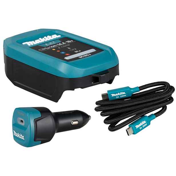 Vícenapěťová nabíječka Makita DC18SJ Lxt 14,4V a 18V adaptér Usb kabel