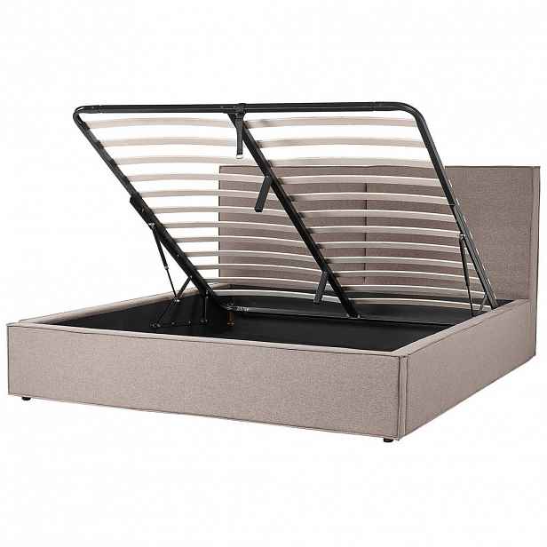 Beliani ČALOUNĚNÁ POSTEL 180/200 cm Taupe Moissac