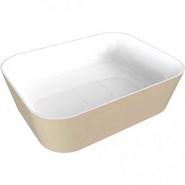 Polysan Banera umyvadlo na desku 49,5x34,5 cm béžová mat bez přepadu 14596.82