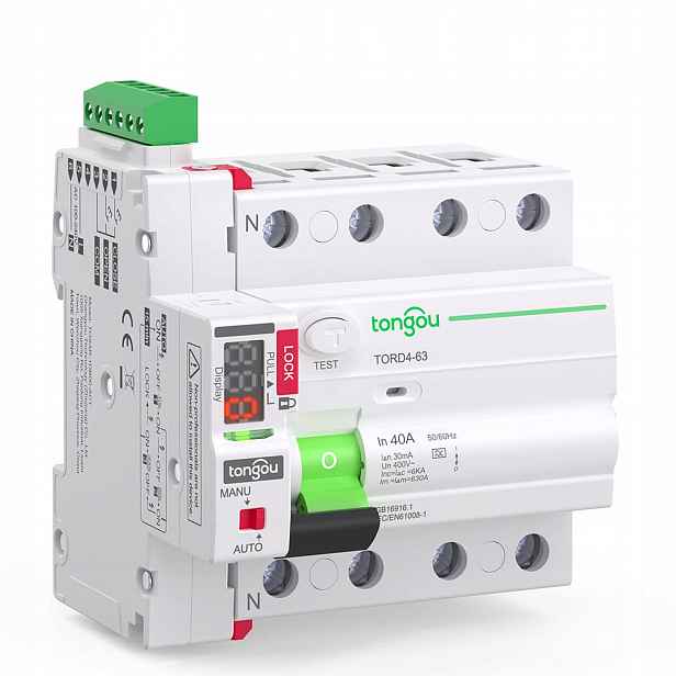 Samočinný proudový spínač 6KA Rccb 4P 40A 30mA AC220V