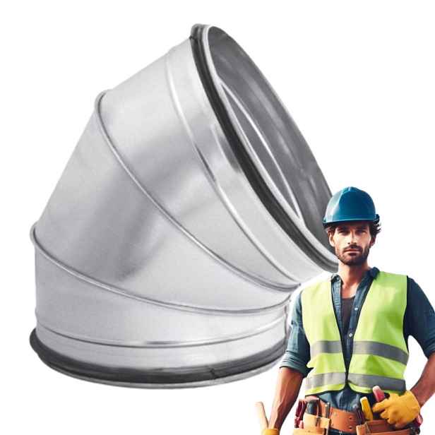 Ventilační koleno s těsněním 45 st fi 400 Nyplové, pozinkované