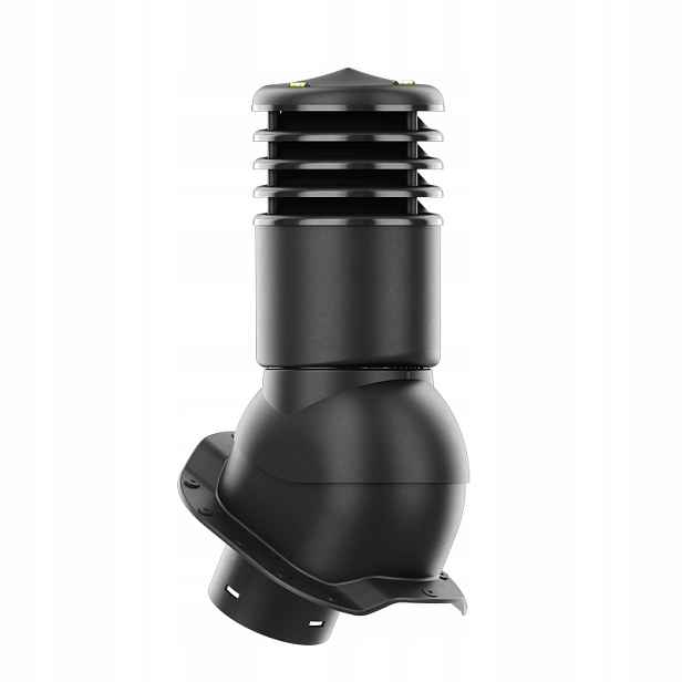 Větrací komín Smartline profil R fi 150 mm, zateplený, černý