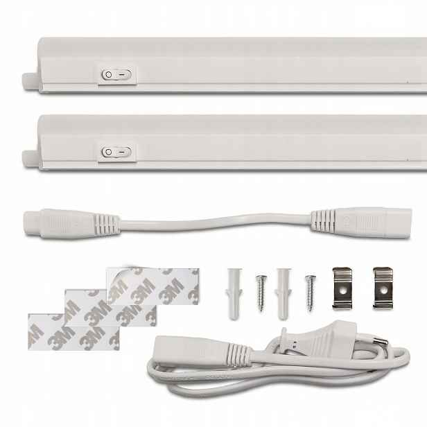 2x Led nábytková lišta pod skříňku 14W 120 cm Kabel