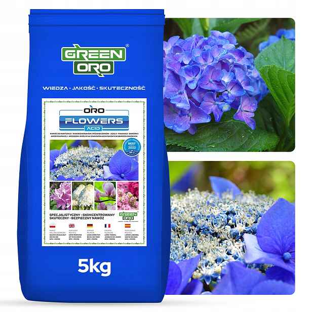Hnojivo pro Hortenzie, Rhododendrony, Borůvky, Azalky a Magnolie 5 kg 100 dní