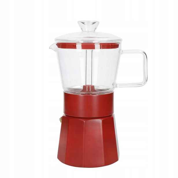 Moka konvička pro 6 šálků, červená