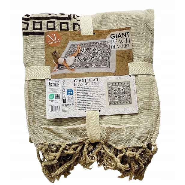 Plážová deka XXL 100% Bavlna Giant Beach Blanket 200 x 200 cm 32