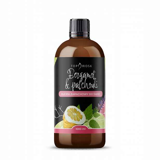 Vonný olej na svíčky Bergamot & Patchouli 1000 ml vůně do vosku