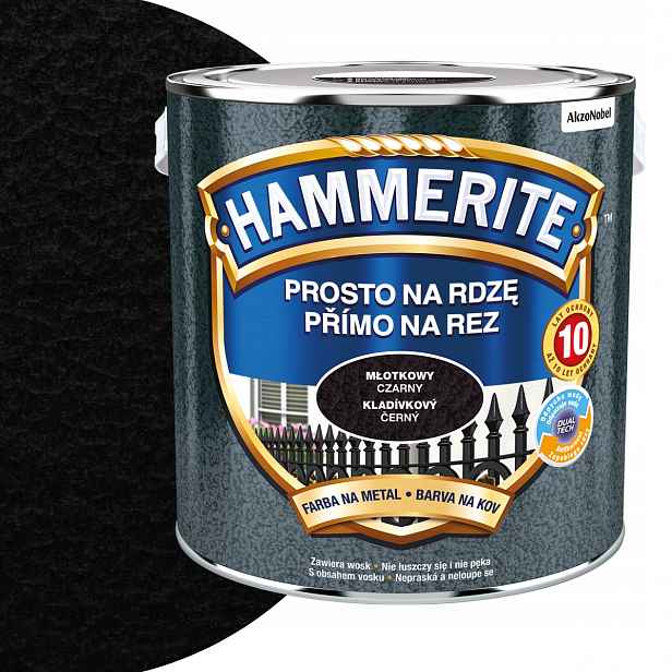 Hammerite Přímo na rez 2,5L Černý Kladívkový