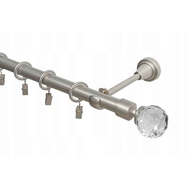 Jednoduchá garnýž kovový satén mix hrotů Imperia Deco 19 mm 280 cm