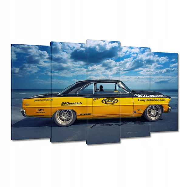 Obrazy 100x60 Žlutá Chevy Nova Ss