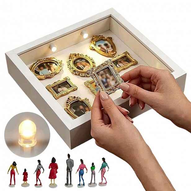 Rámeček Rámeček Led 3D figurky Udělejte si sami teplé osvětlení pro výzdobu domu
