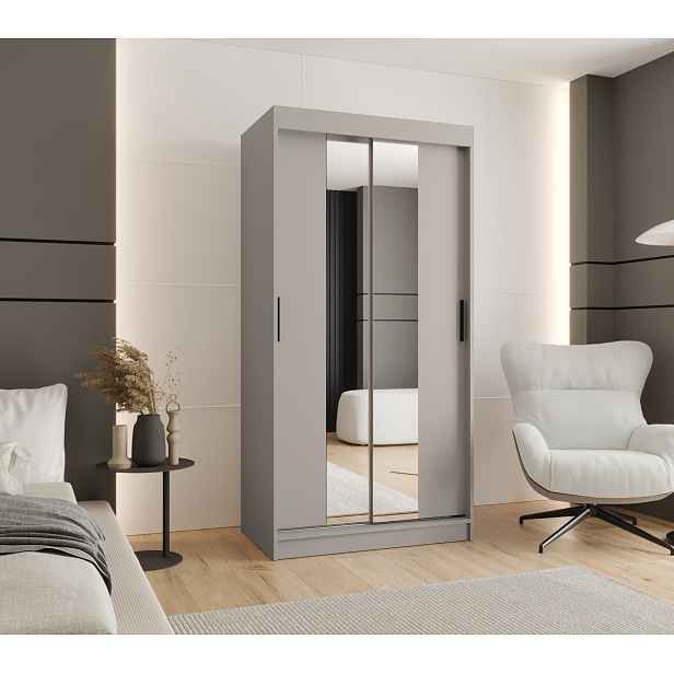 Šatní skříň Abi Rubino T1 Rozměry: 100 cm, Barva korpusu + barva dveří: Kašmír