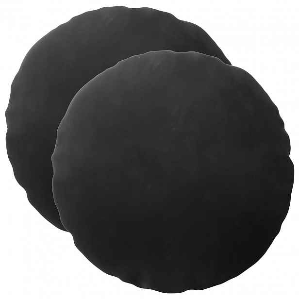 vidaXL Povlak na polštář 2 pcs HEERLEN Černá Ø 40 cm Samet