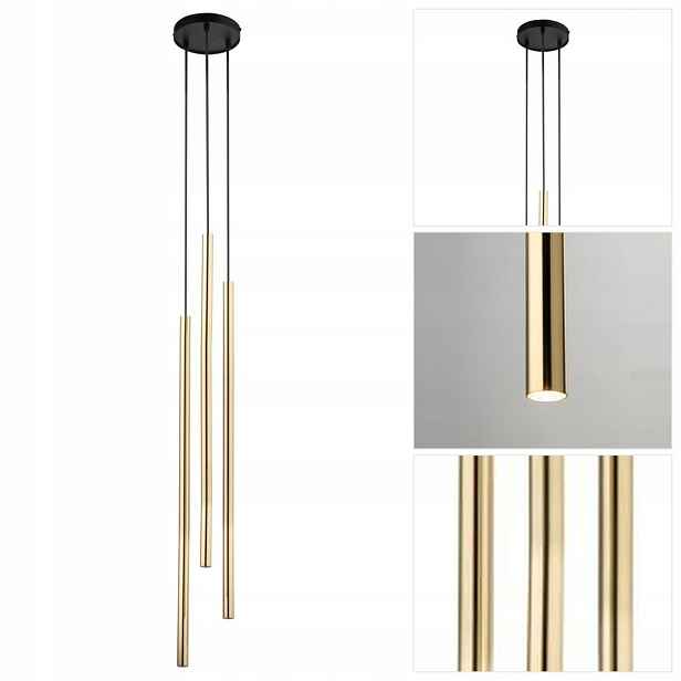 Závěsná zlatá Sopel Lux 3 zdroje náladového světla v kuchyni Sigma Lighting