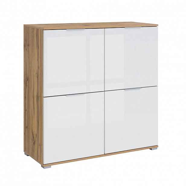 Petits-meubles SIDEBOARD Selma Bílá a dřevo