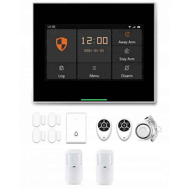 Bezdrátový LCD Alarm 4.3' Gsm WiFi Zvonek Tuya Smart 2xPIR