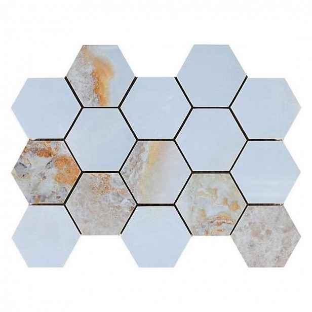 EBS Lux - Hexagon 32,5x22 cm, lesklý opalo HDAN3222P