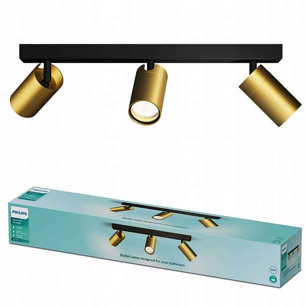 Stropní Svítidlo do koupelny IP44 3x GU10 Led reflektor Spot Idris Philips