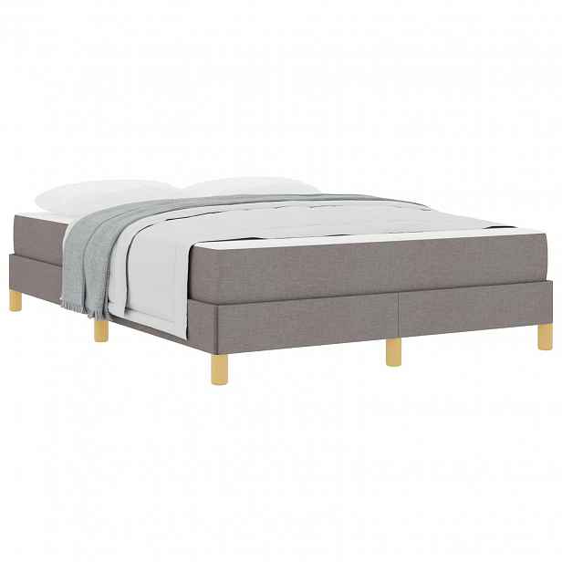 vidaXL Postel s boxspringem Taupe 140 x 190 cm textil