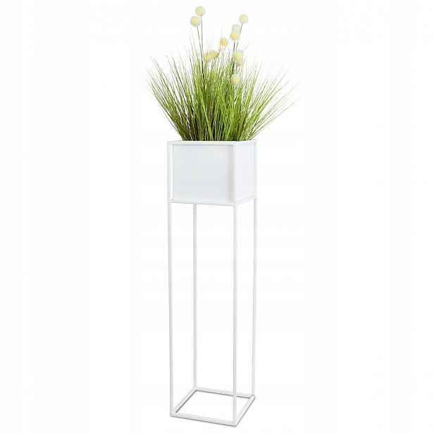 Držák Na Květináč – moderní stojan na květiny 90 cm, bílý