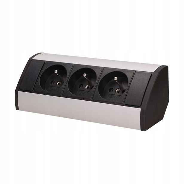 Nábytková zásuvka 3x250V OR-GM-9001/B-G