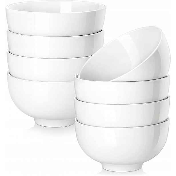 Porcelánové Misky Bílé sada 8 kusů 300 ml misky