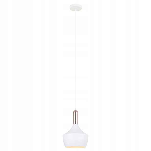 Italux Ophelia Závěsná lampa Bílá Měděná E27 Moderní 60W