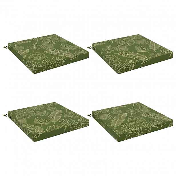 vidaXL Polstry ve 4 kusech SOEST 4 ks 100% polyester Listový design