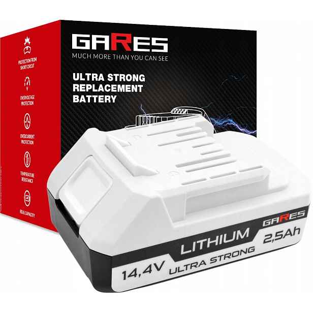 Akumulátor Gares pro Makita BL1411G BL1413G BL1415G DF347D 14,4V 2,5Ah