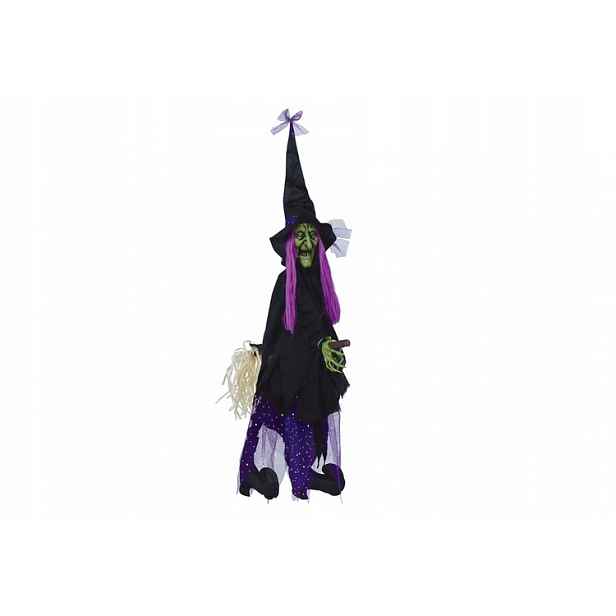Čarodějnice Na Koštěti Dekorace 75 CM Halloween Halloween Halloweenská Závěsná Věnec