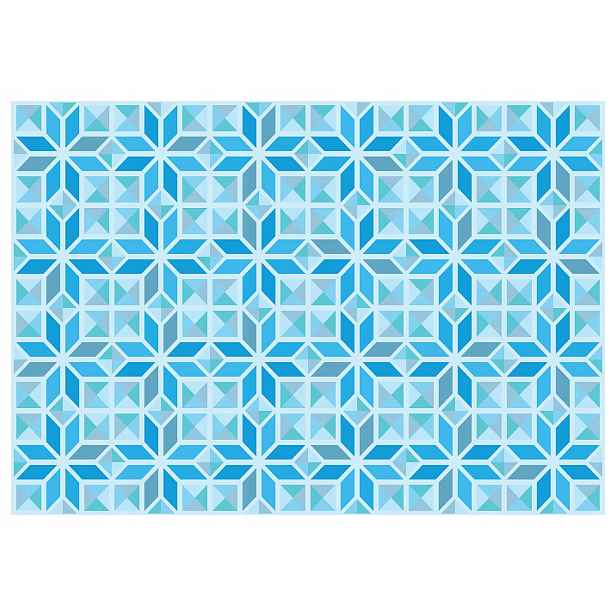 Fototapeta Geometrické květiny abstrakce světle modrá bílá vzor 300x210 lepidlo