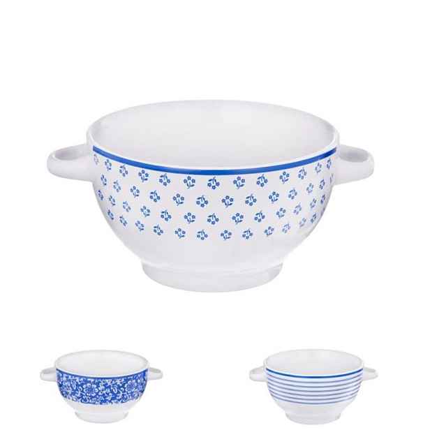 miska 0,75l polév.BLUE DESIGN, d14x8cm, 2ucha, keram.