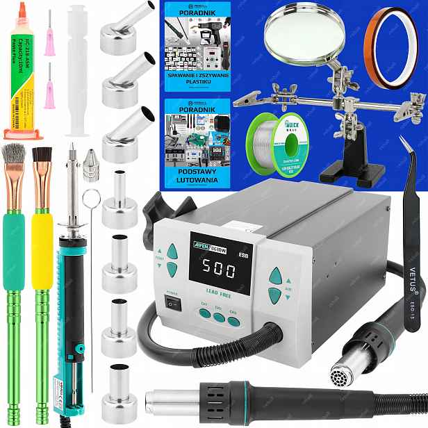 Set Pájecí Stanice Hot Air Svařovací Plast Aifen 861DW 1000W XXLv2