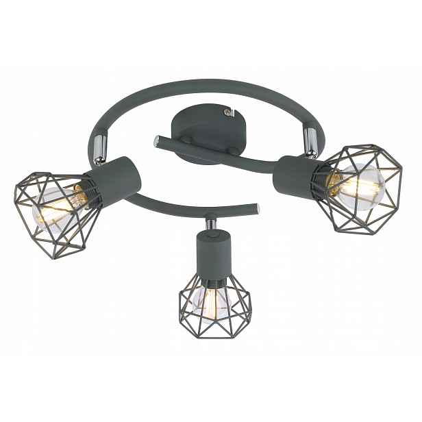 Spirálová lampa šedá mat 3xE14 Verve Candellux