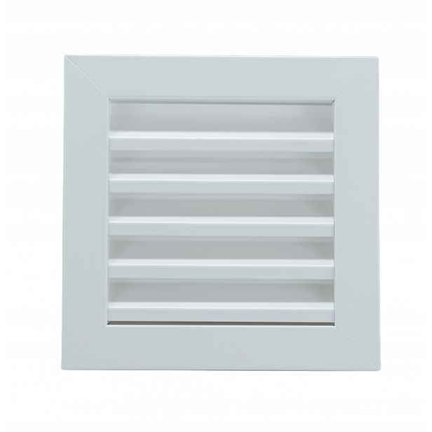Ventilační mřížka kovová bílá se síťkou proti hmyzu 10x10 Polsko