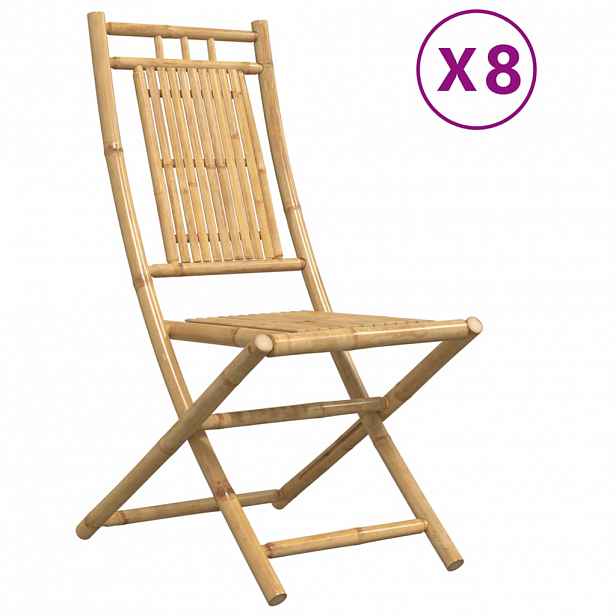 vidaXL Skládací židle 8 ks 46x66x99 cm bambus