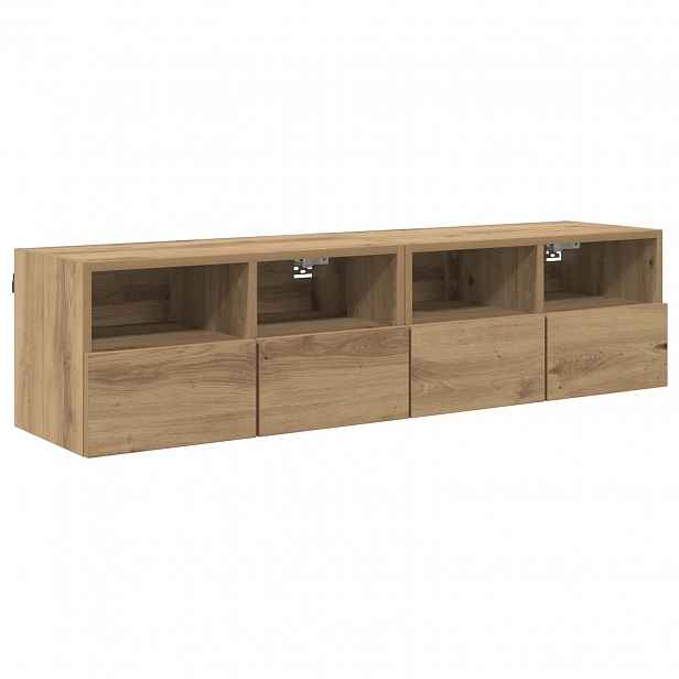 vidaXL Skříňky na TV zeď 2 ks Artisanový dub Kompozitní dřevo