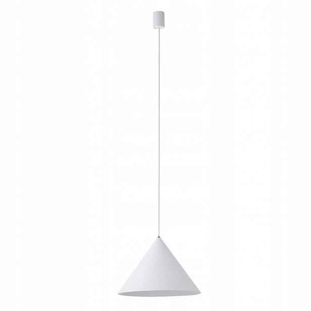 Bílá závěsná lampa Zenith M moderní nad jídelní stůl Nowodvorski