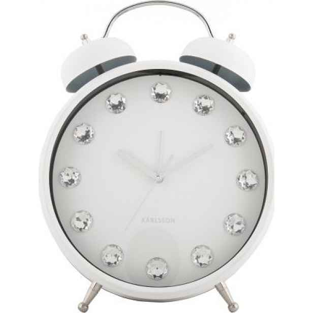 Designové stolní hodiny - budík 6019WH Karlsson 30cm