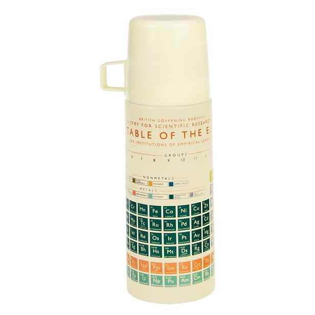 Krémová dětská termoska 350 ml Periodic Table – Rex London