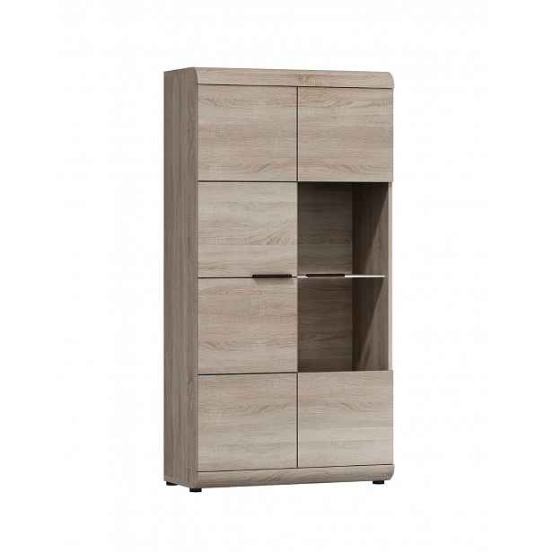 Nízká vitrína do obývacího pokoje Link C 80 cm dub sonoma