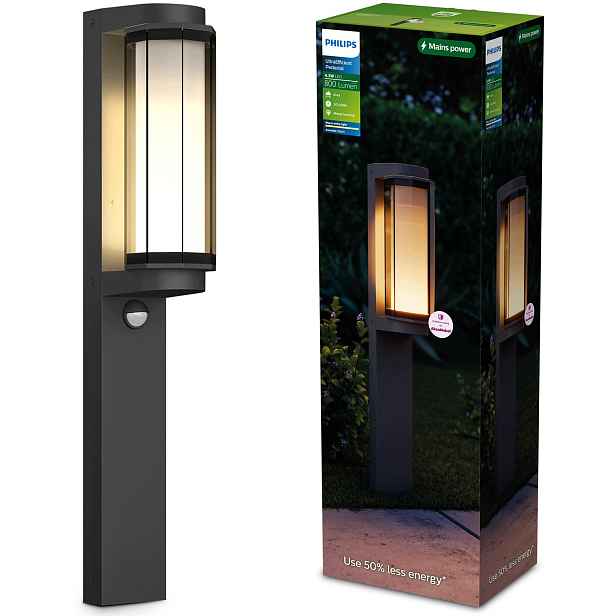 Stojací zahradní lampa Led Sloupek 2700K 55 cm, Senzor Pohybu Philips Avendale