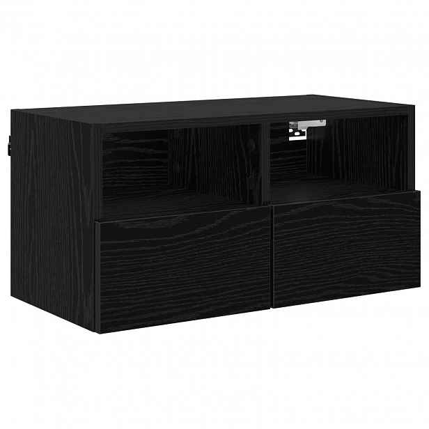 vidaXL TV wall cabinet 60 x 30 x 30 cm Černý dub Kompozitní dřevo