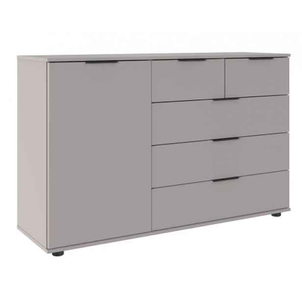 Komoda se zásuvkami Tilburg, 130 cm, šedá sahara