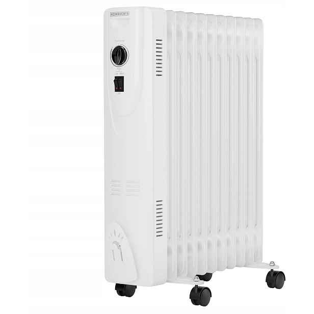 Elektrický Olejový Radiátor s termostatem 2500W, úsporný a Výkonný white