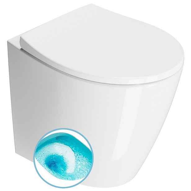 GSI MODO WC mísa stojící, Swirlflush, 37x52cm, spodní/zadní odpad, bílá ExtraGlaze